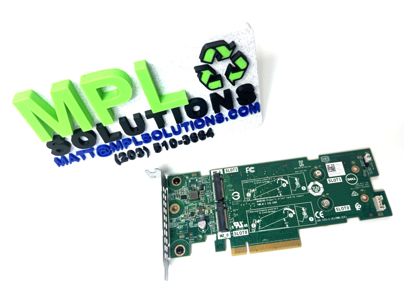 Dell BOSS-S1 Dual M.2 SSD PCIe Low Profile Storage Adapter with screws 72WKY