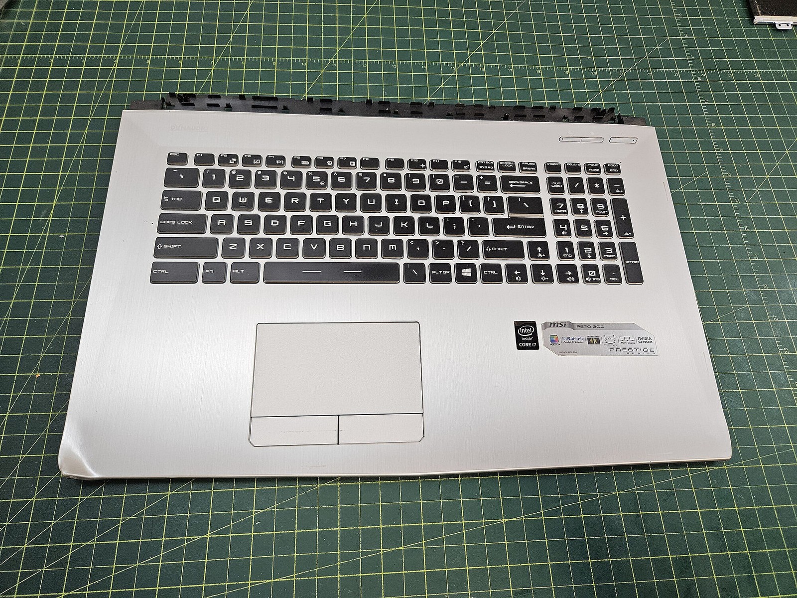 MSI Prestige PE70 2QD 17.3" Palmrest Touchpad Keyboard 307791C512Y31 #d753