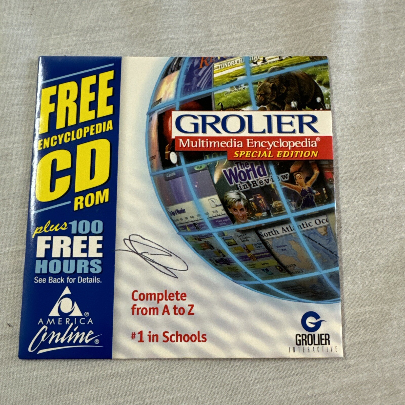 Free Encyclopedia CD Rom Grolier Multimedia 1998 PC Computer Program Software