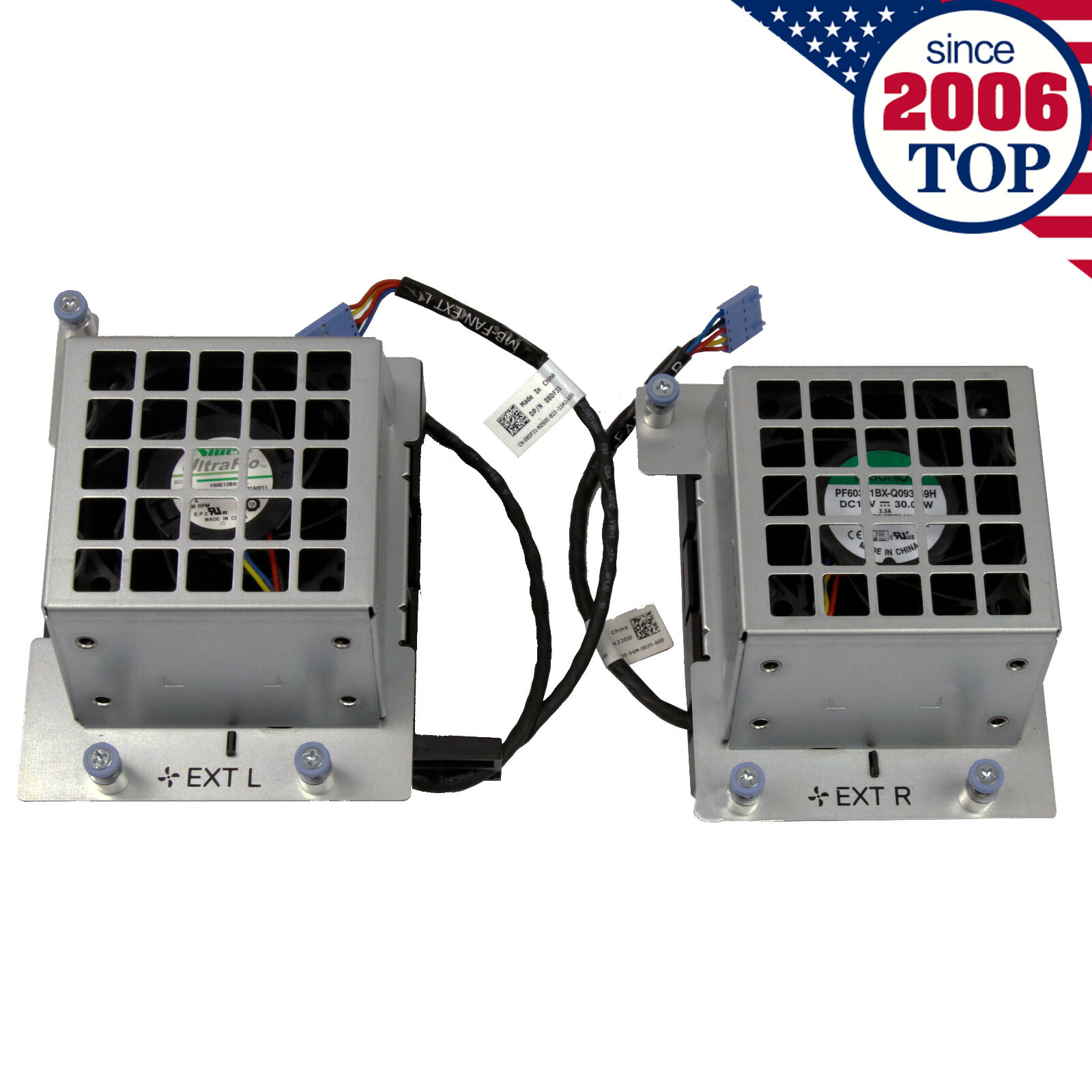 Dell Poweredge T640 GPU Upgrade Expansion Left & Right Fans K22DD 8DF31 US Stock