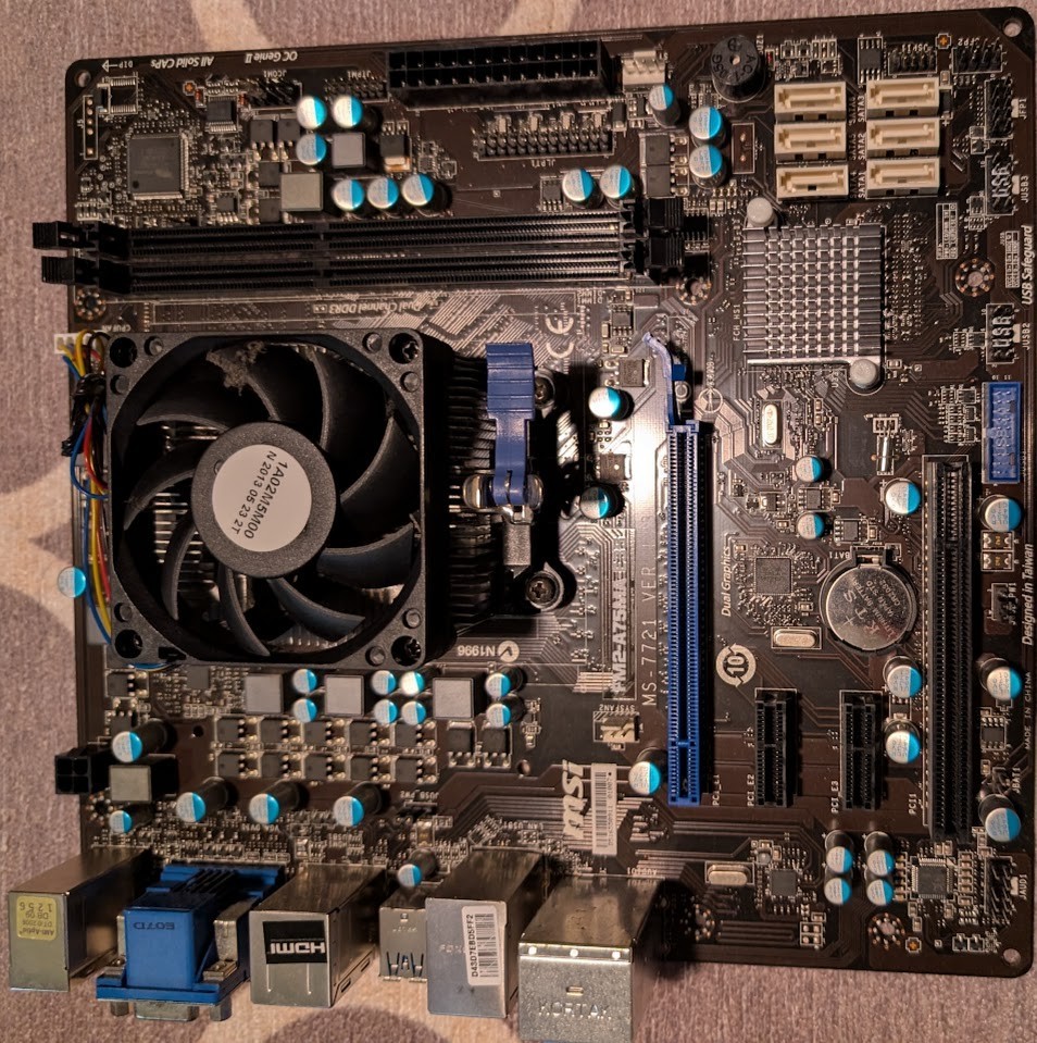 MSI FM2-A75MA-E35 Socket FM2 DDR3 Motherboard with AMD A4-5300 3.57Ghz APU