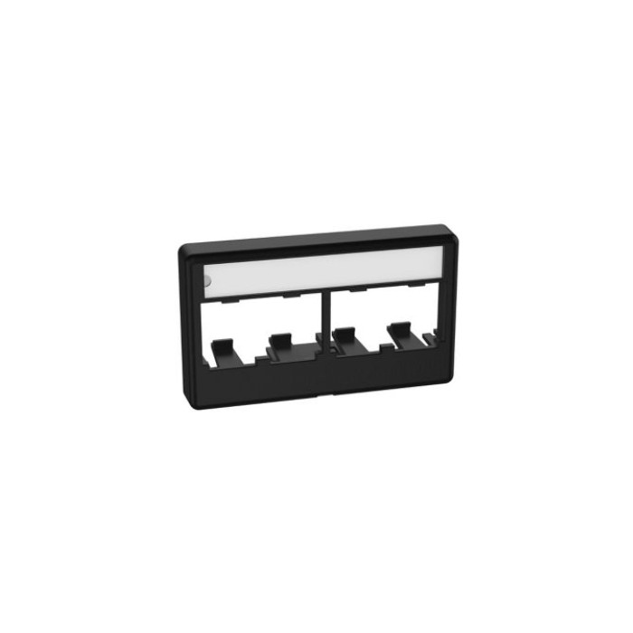 Panduit CFFPL4BL Modular Furniture Faceplate ABS 4 Port Black