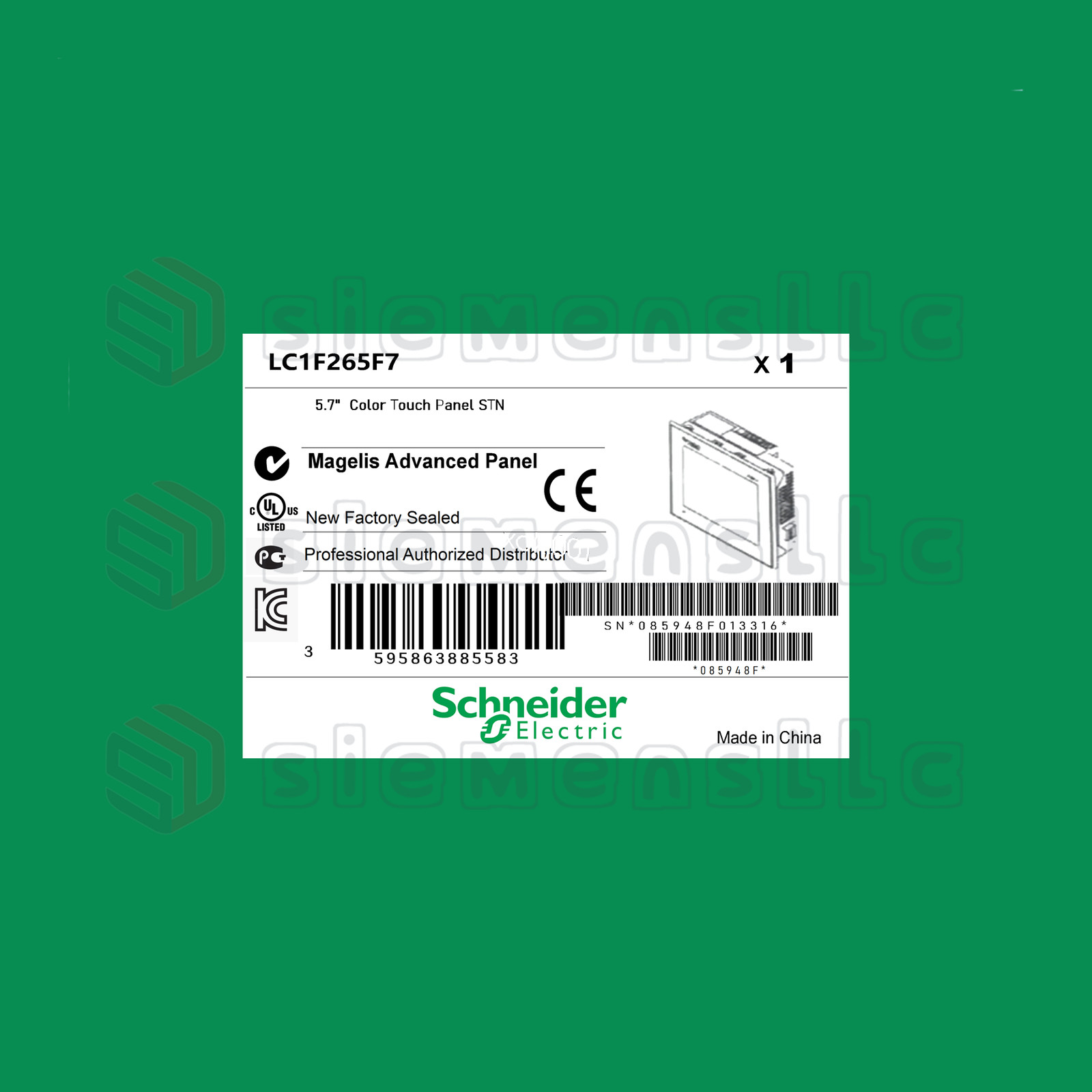 LC1F265F7 Schneider Contactor fedex or DHL