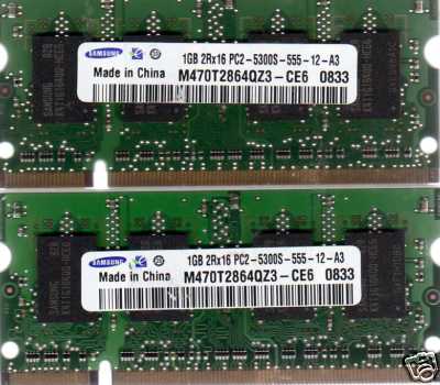 NEW 2GB 2x 1GB Kit Apple iMac/Mac/MacBook/PowerBook Laptop/Notebook RAM Memory