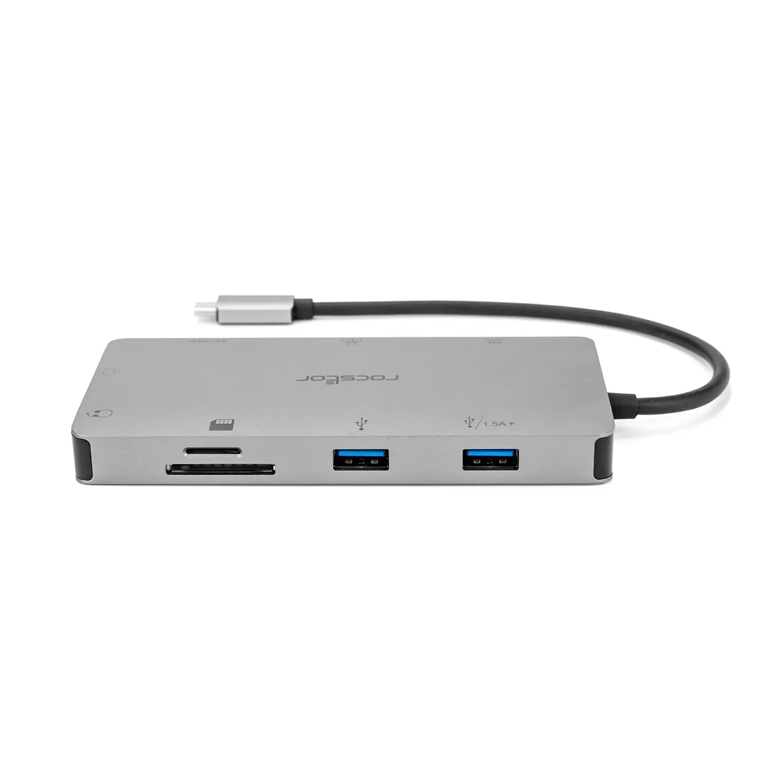 Lot of 10 NEW Rocstor Multiport USB-C Docking Hub - Y01H01-AG (USB/VGA/HDMI/SD)