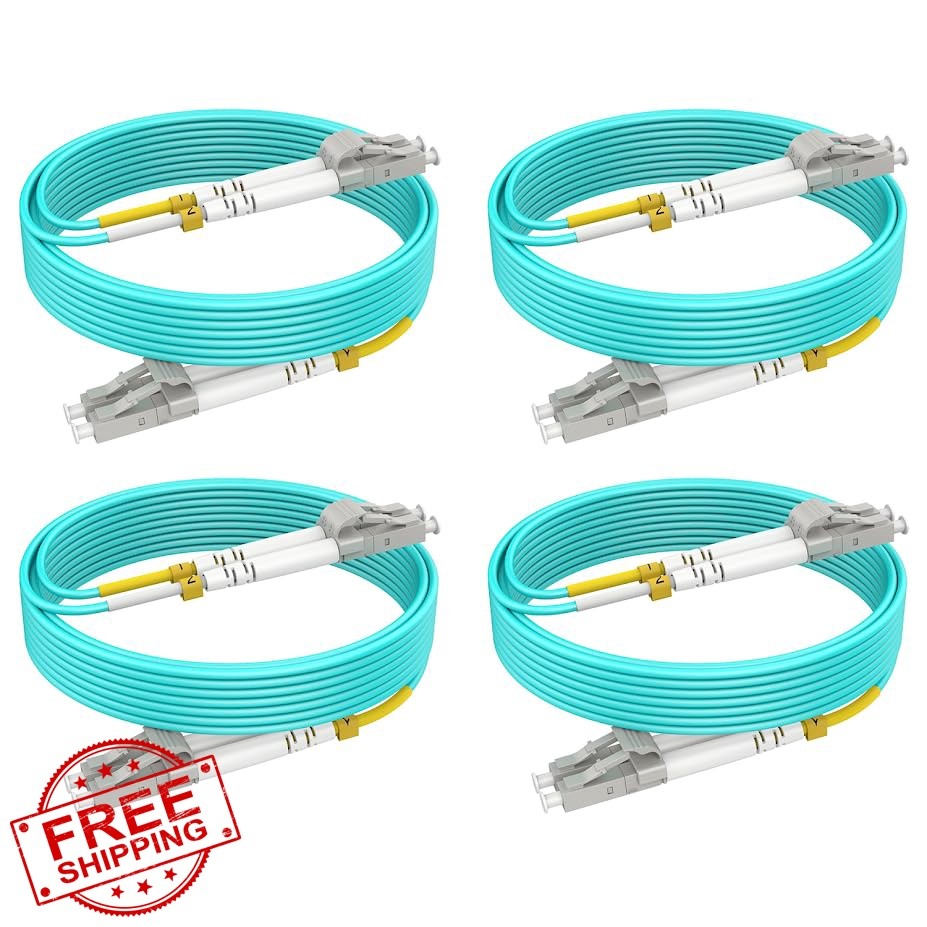 RamboCables OM3 Fiber LC to LC Patch Cable Multimode 26ft/8m, MM Fiber Optic ...
