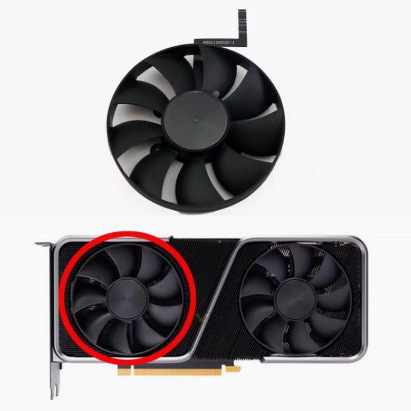 1PCS NVIDIA RTX Graphics Card Fan 3060 3060Ti Replacement AVC DAPC0815B2UP006 T#