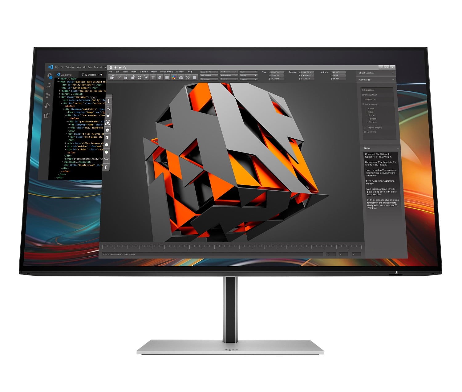 HP Series 7 Pro 23.8in FHD LED Monitor, 100 Hz Refresh Rate, 1500:1 Contrast