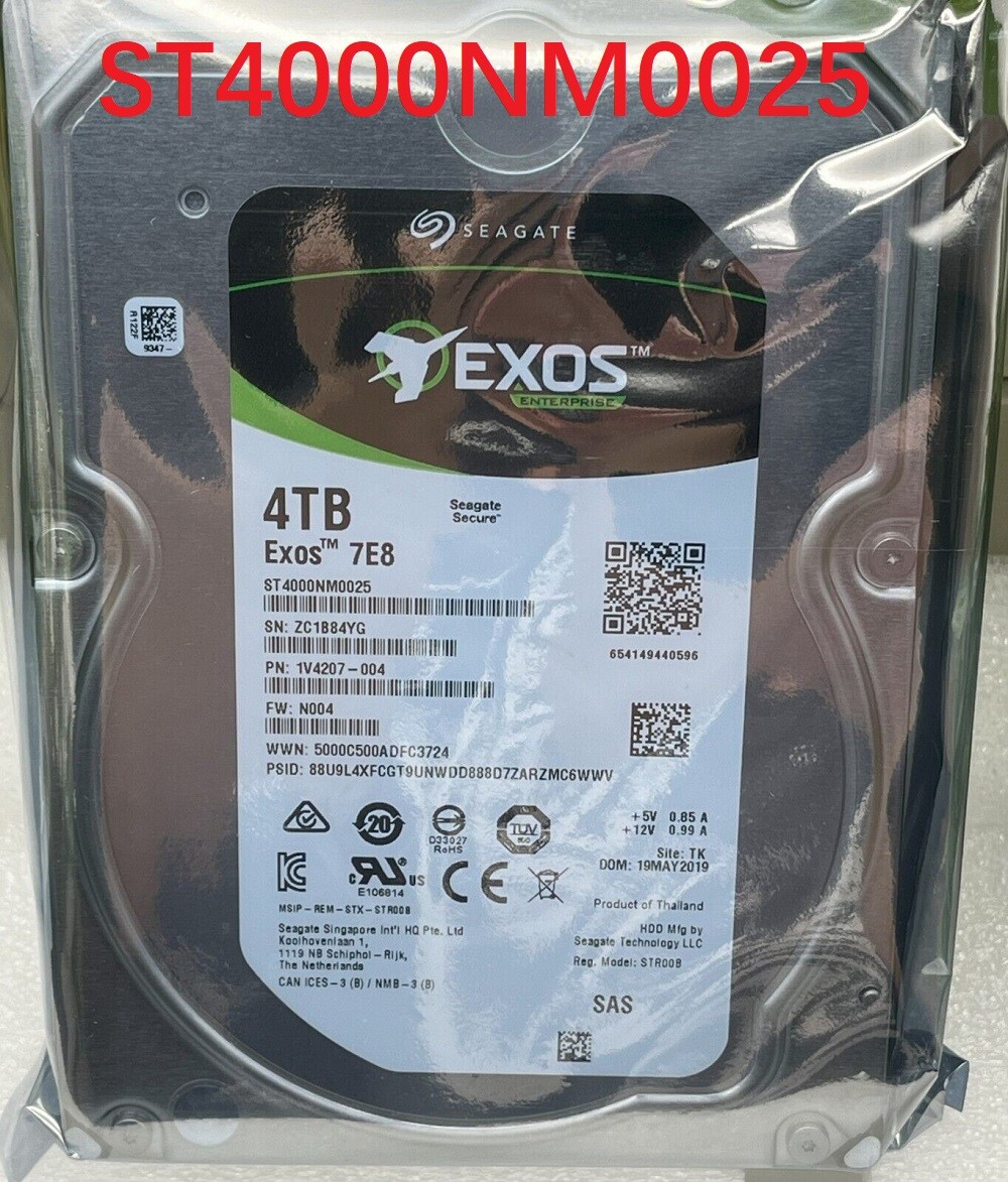 FOR Seagate EXOS ST4000NM0025 4TB 7.2K 12Gbps 128MB Cache 3.5" SAS Hard Drive
