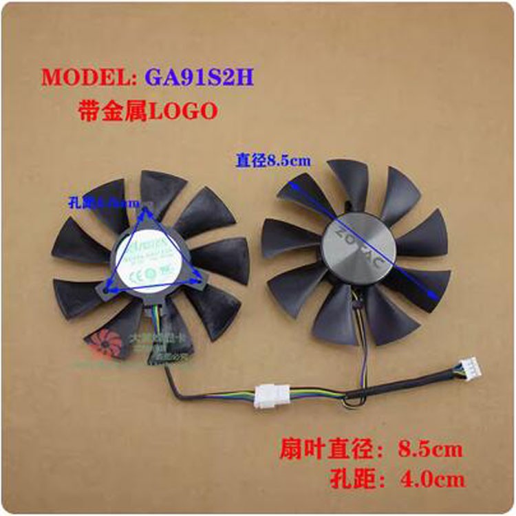 New For ZOTAC GTX1070 MINI/GTX1060 AMP Graphics Card Fan GFY09010E12SPA/GA91S2H