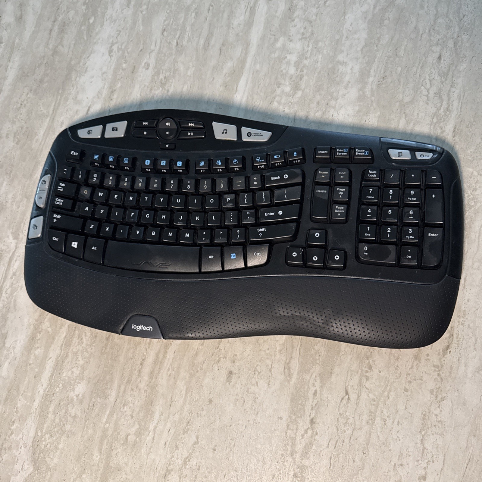 Logitech K350 Wave Wireless Ergonomic Keyboard Black No USB Dongle 16