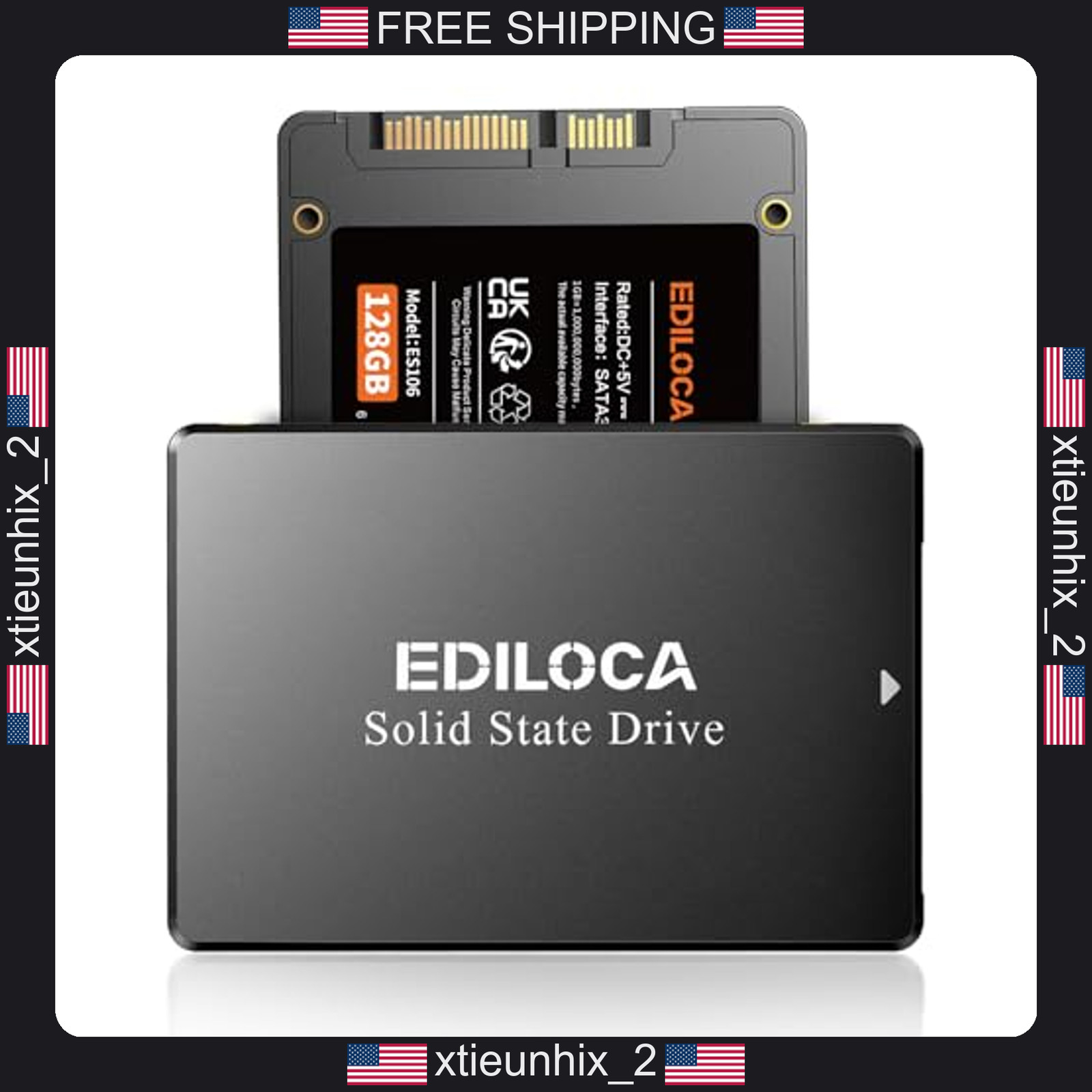Ediloca 128GB SATA III SSD 2.5 Inch Internal Drive for PC & Laptop