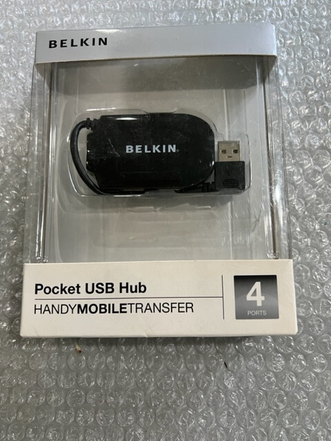 Belkin Pocket 4 Port Handy Mobile Transfer USB Hub *New*