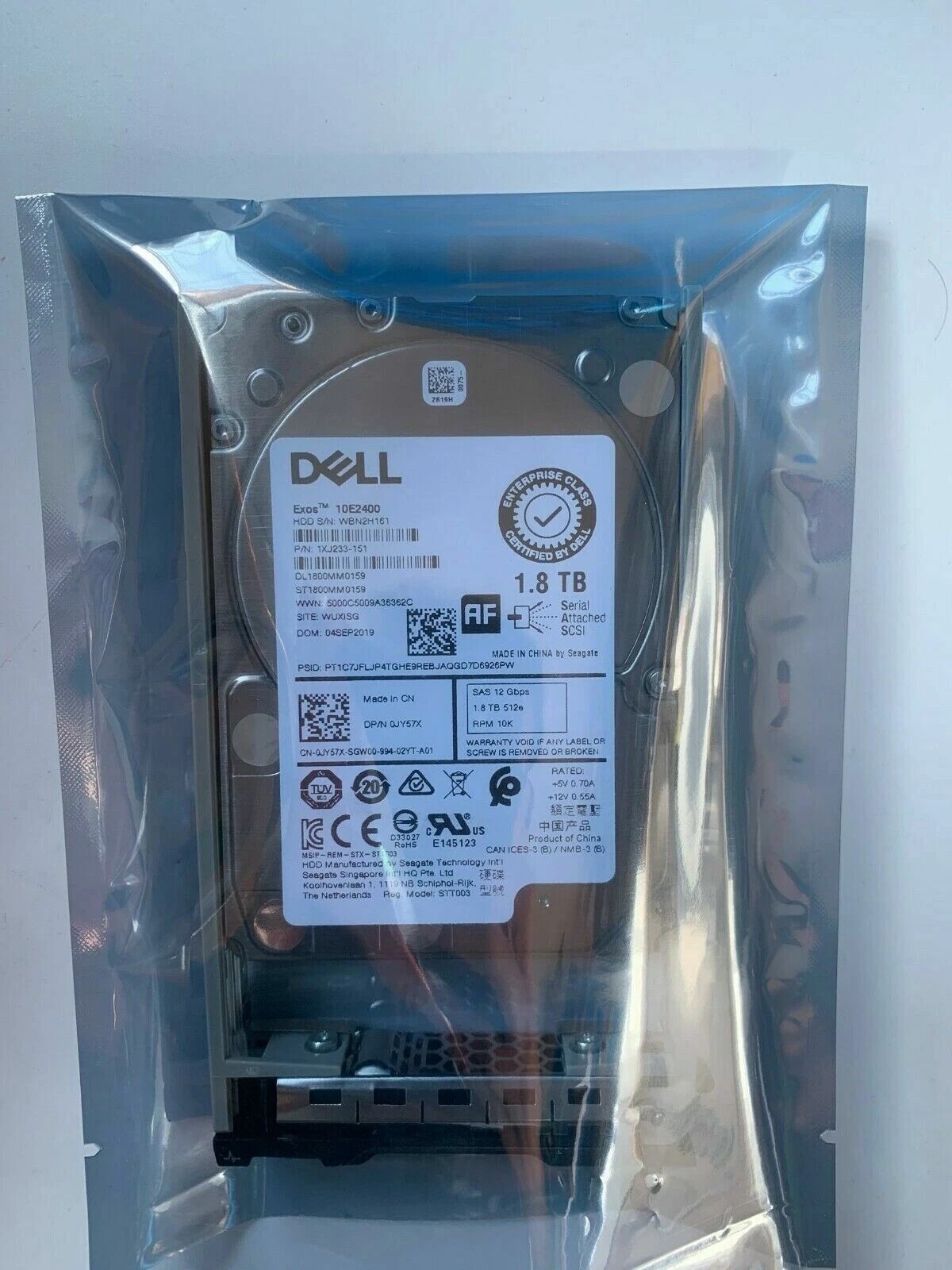 FOR Dell 0JY57X 1.8TB HDD 10K RPM 2.5" SAS ST1800MM0159 HDD Hard Drive