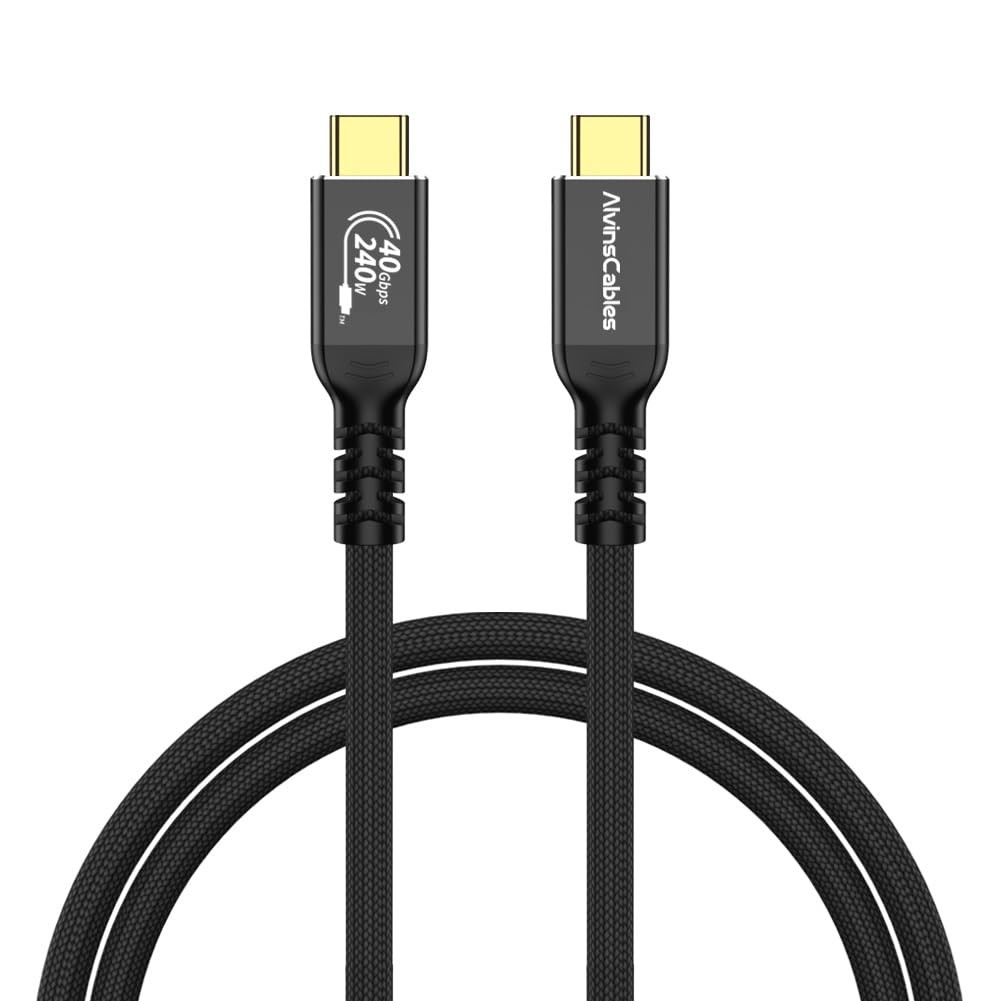 USB4 Cable 3ft USB-C to USB-C Cable 40Gbps Data Transfer 240W 8K@60Hz Display