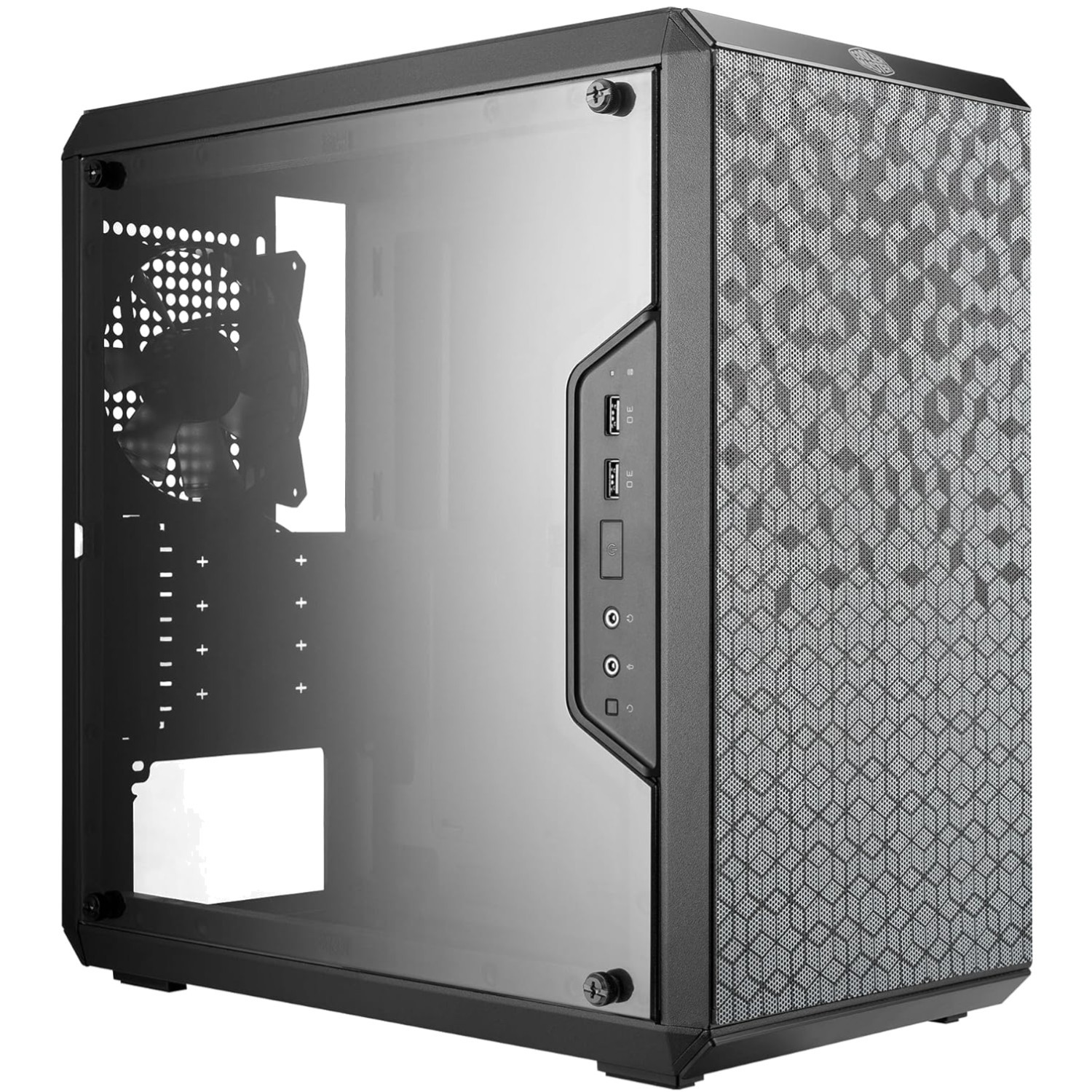 Compact Micro-ATX PC Case with Magnetic Dust Filters