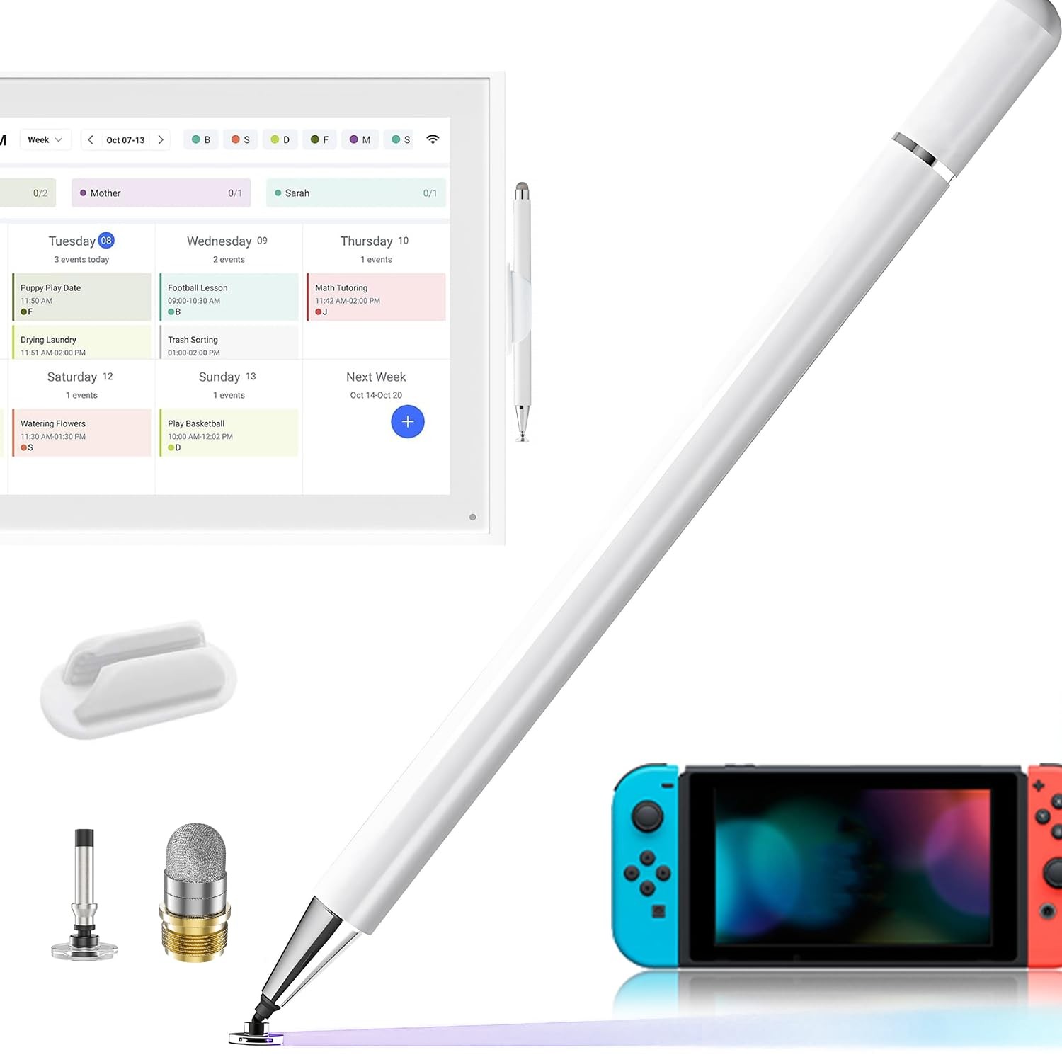 Stylus Pen and Mount Compatible with Nintendo Switch/Skylight 15/27 inch Cale...