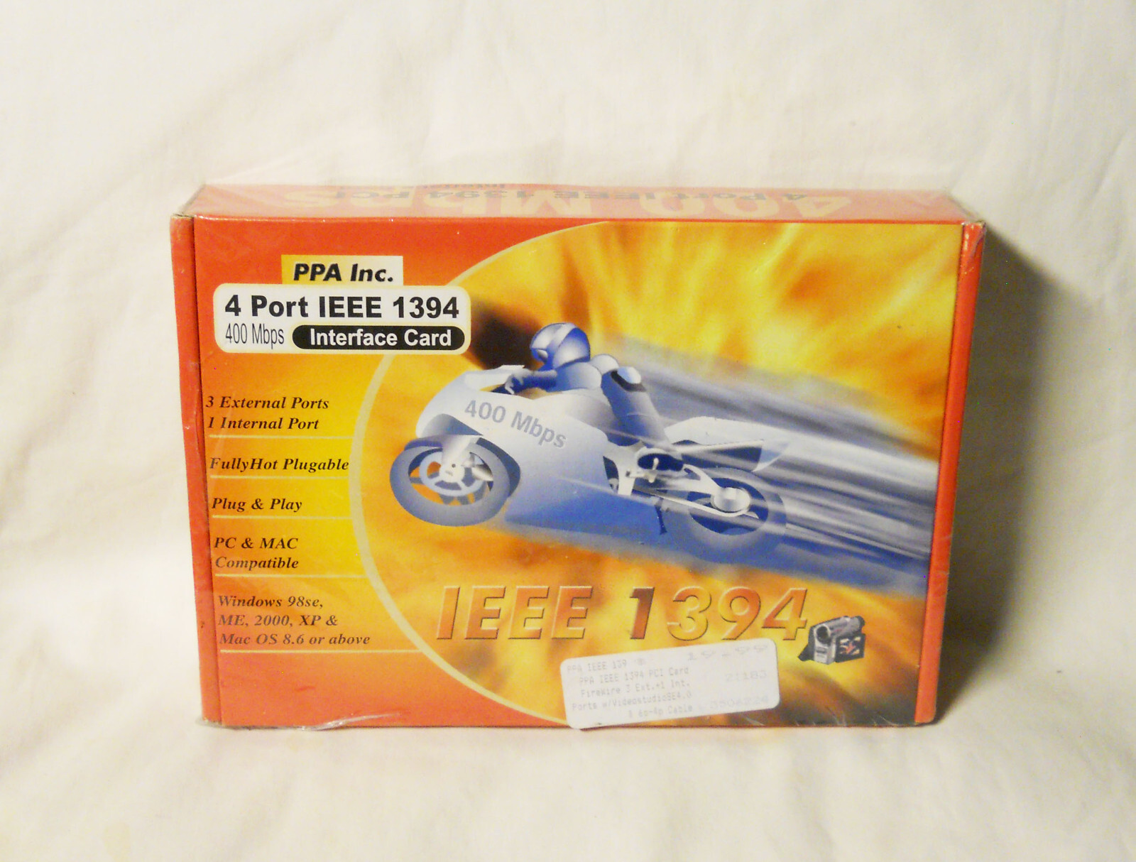 PPA Inc. 4 Port IEEE 1394 (400 Mbps) PCI Interface Card (1202) (new, unopened)