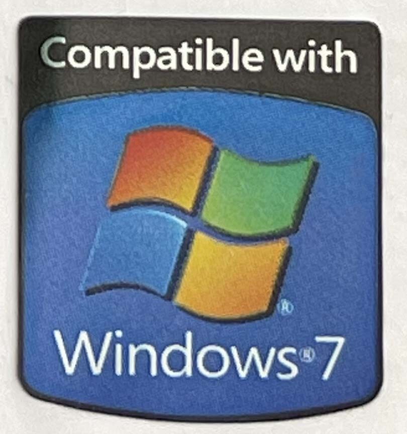 1 PCS Sticker for Compatible with window 7 Badge Logo Decal 18mm x 20mm USA