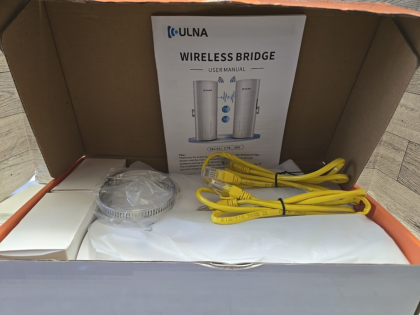 ULNA 5.8G 3KM Long Range Gigabit Point to Point Wifi Outdoor CPE Wireless Bridge