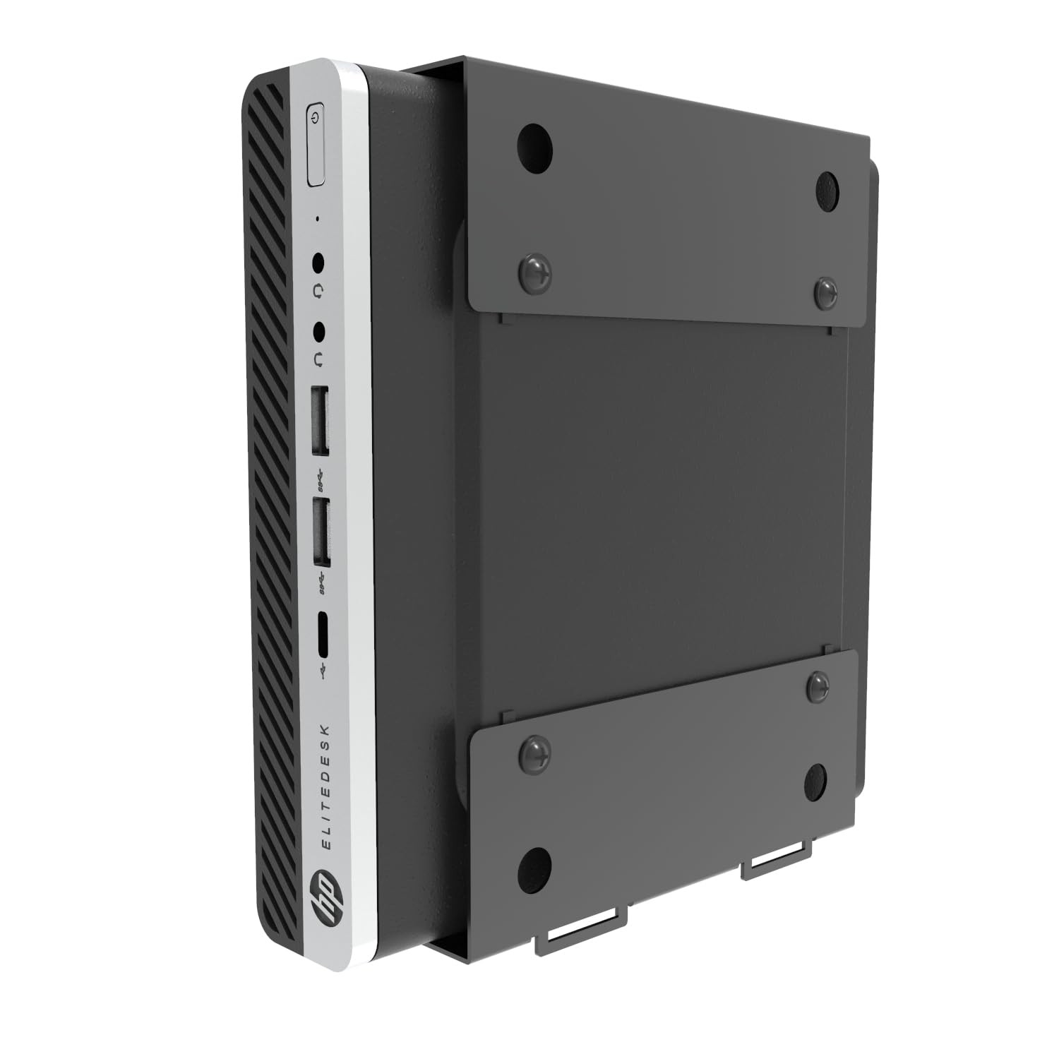Wall Mount with HP EliteDesk, ProDesk, Mini Desktops - Steel Mount for Wall, ...