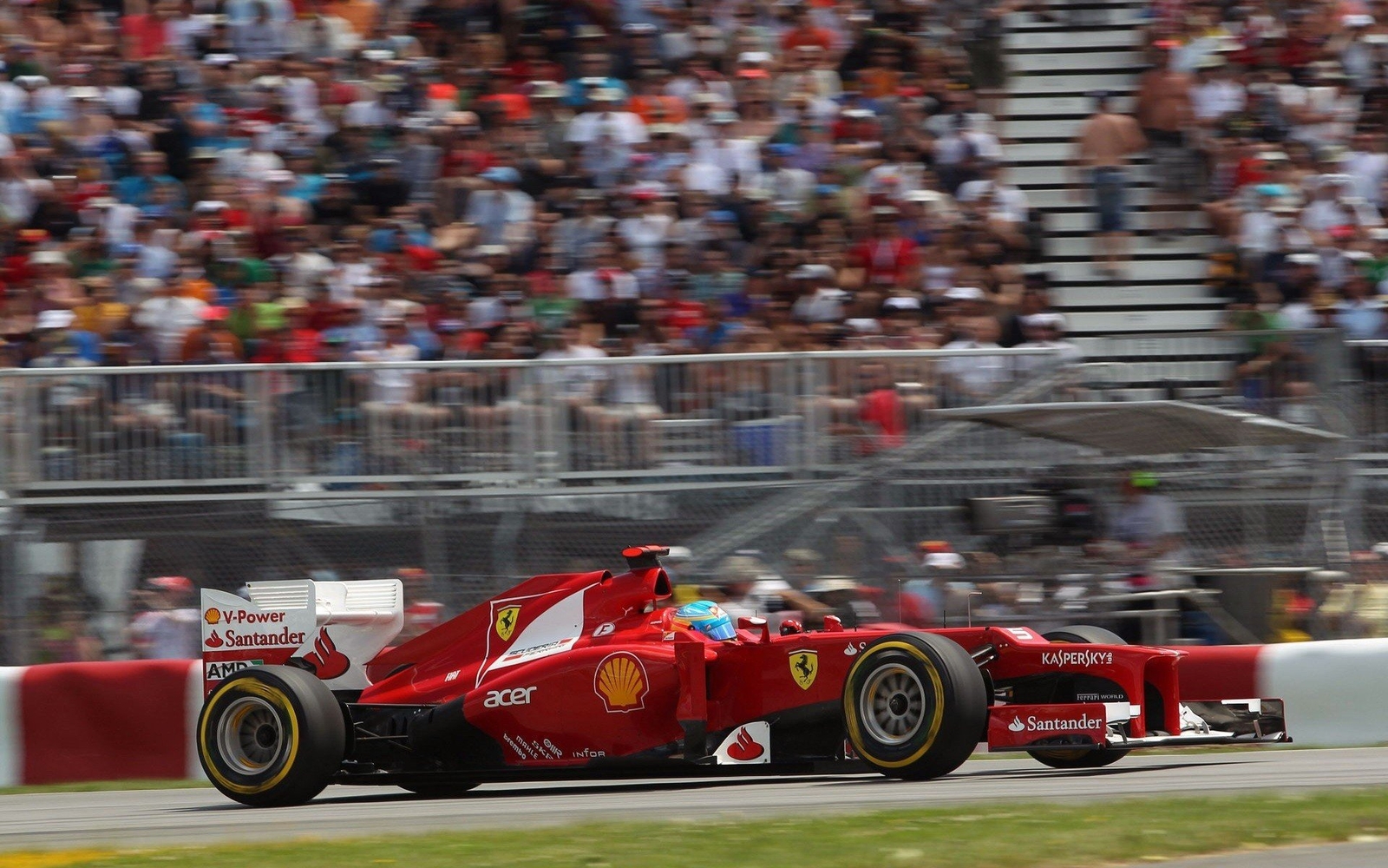 Cars ferrari canada circuits formula one racing fernando Desk Mat Stitched