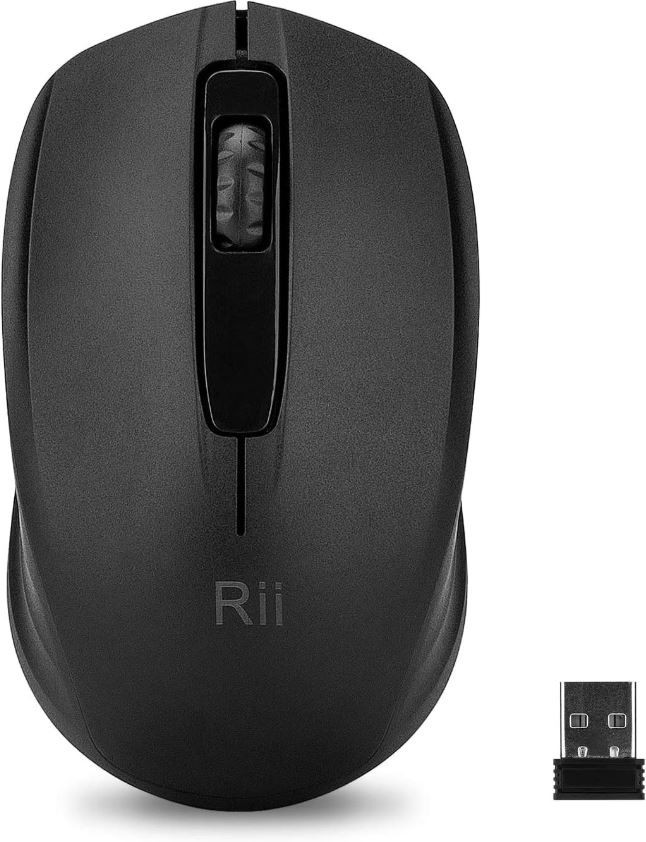 Rii Wireless Mouse 2.4G Portable Computer Mouse with USB Nano Receiver Black