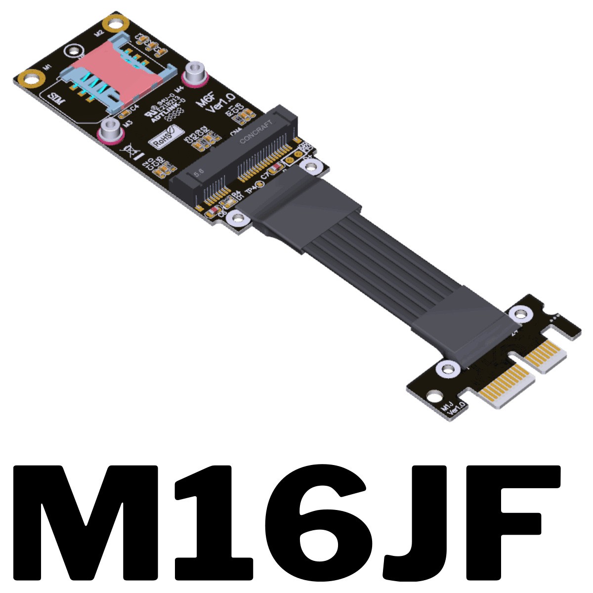 ADT PCI-E 4.0 PCIe X1 Extension Cable Adapter Card PCIe Wireless Network Card