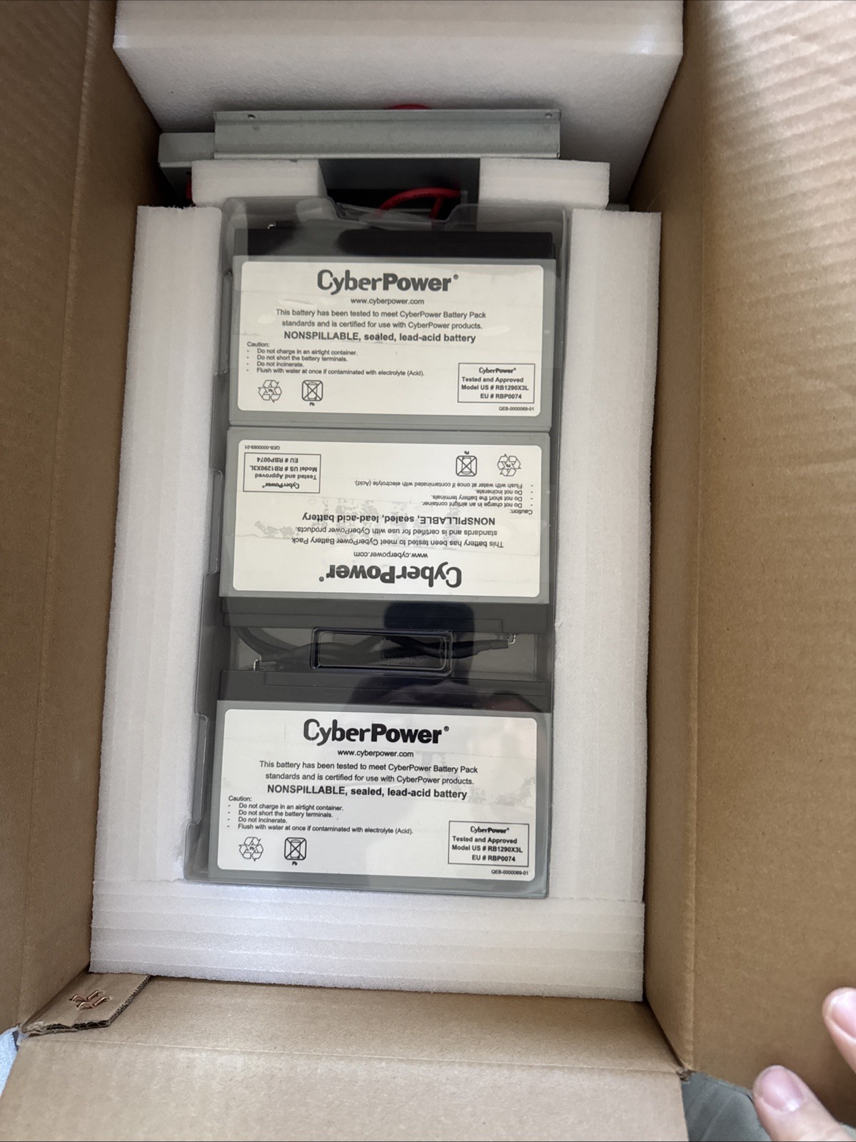 New & Sealed CyberPower RB1290X3L Replacement Battery Cartridge Set - NIB