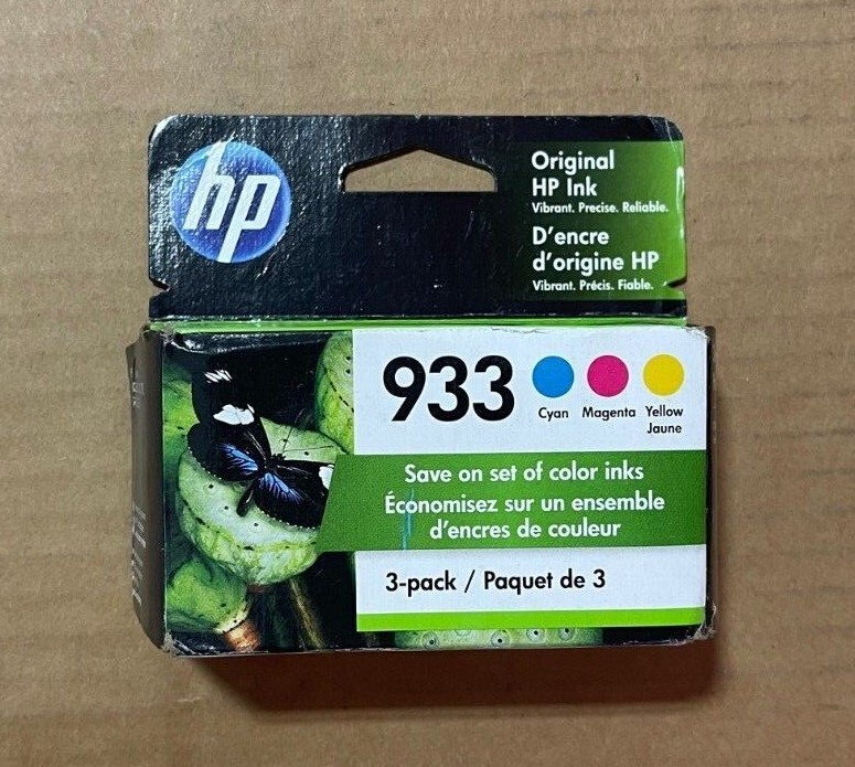 GENUINE HP 933 N9H56FN 3-PACK Ink Cartridges Brand New  EXP: SEP 2022