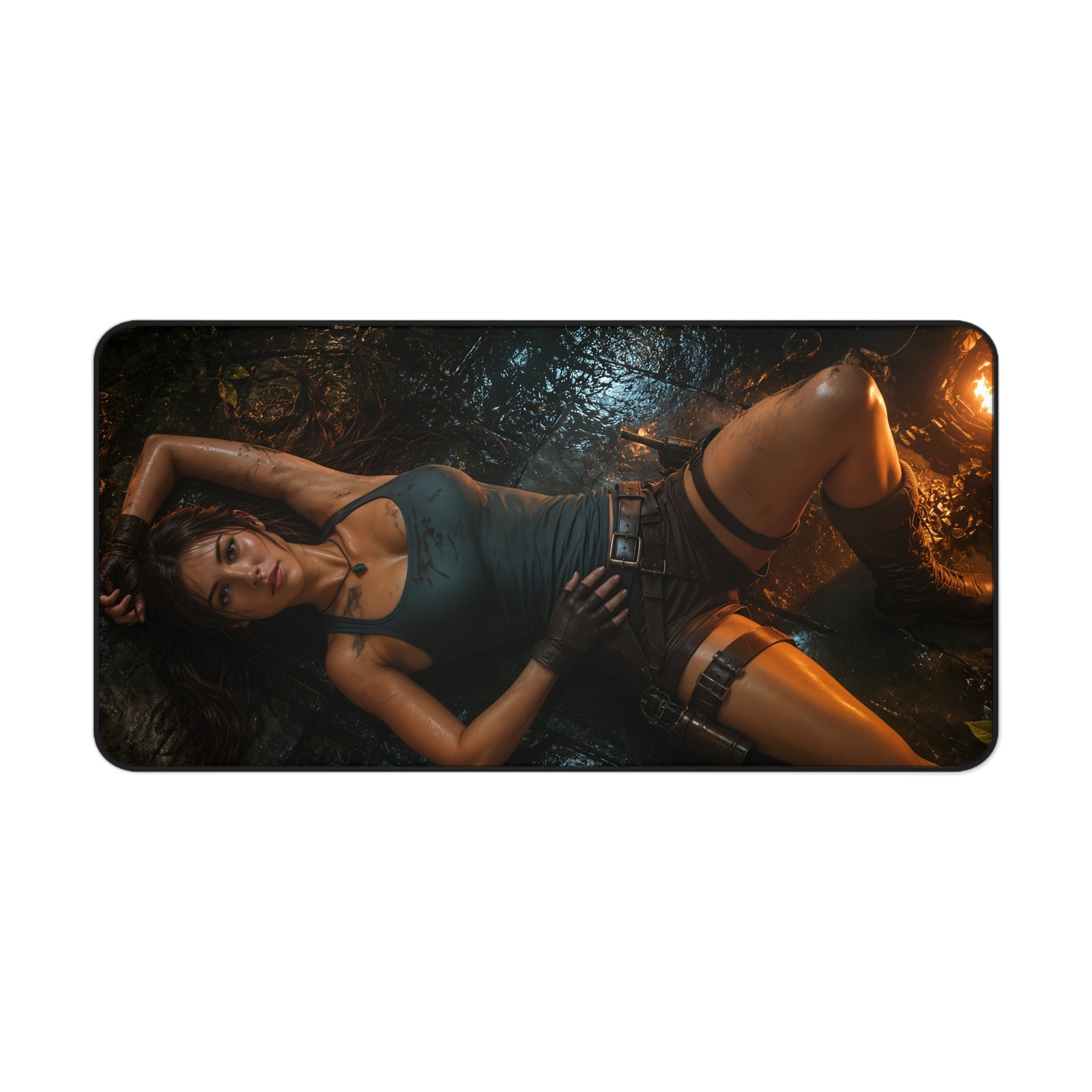 Lara Croft Adventure Gaming Desk Mat, Mouse Pad for Keyboard and PC