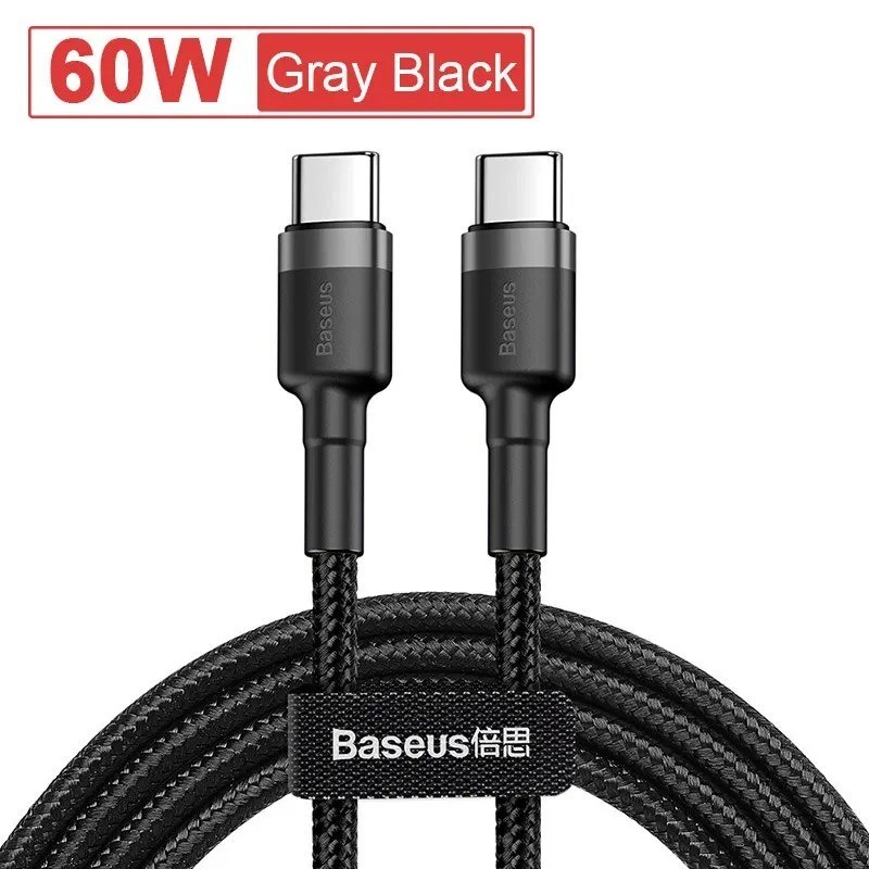 Baseus USB C to USB C Cable 100W 5A PD Fast Charging Braided Type-C Cord