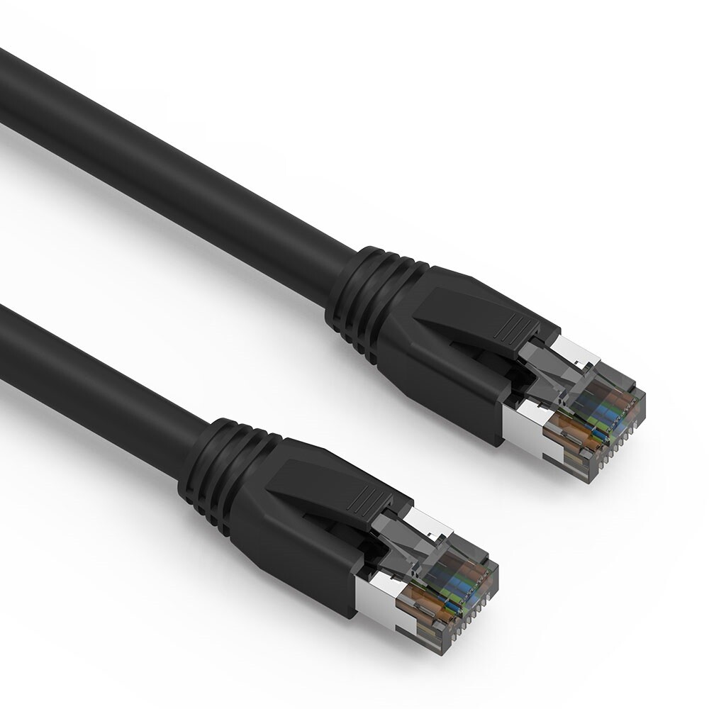 Fuji Labs Cat8 S/FTP Ethernet Network Cable 2GHz 40G (Cat 8, Black)