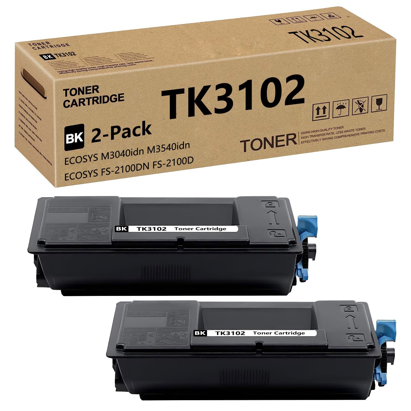 Compatible 3102 TK3102 Toner Cartridge Replacement for Kyocera TK3102 TK-3102