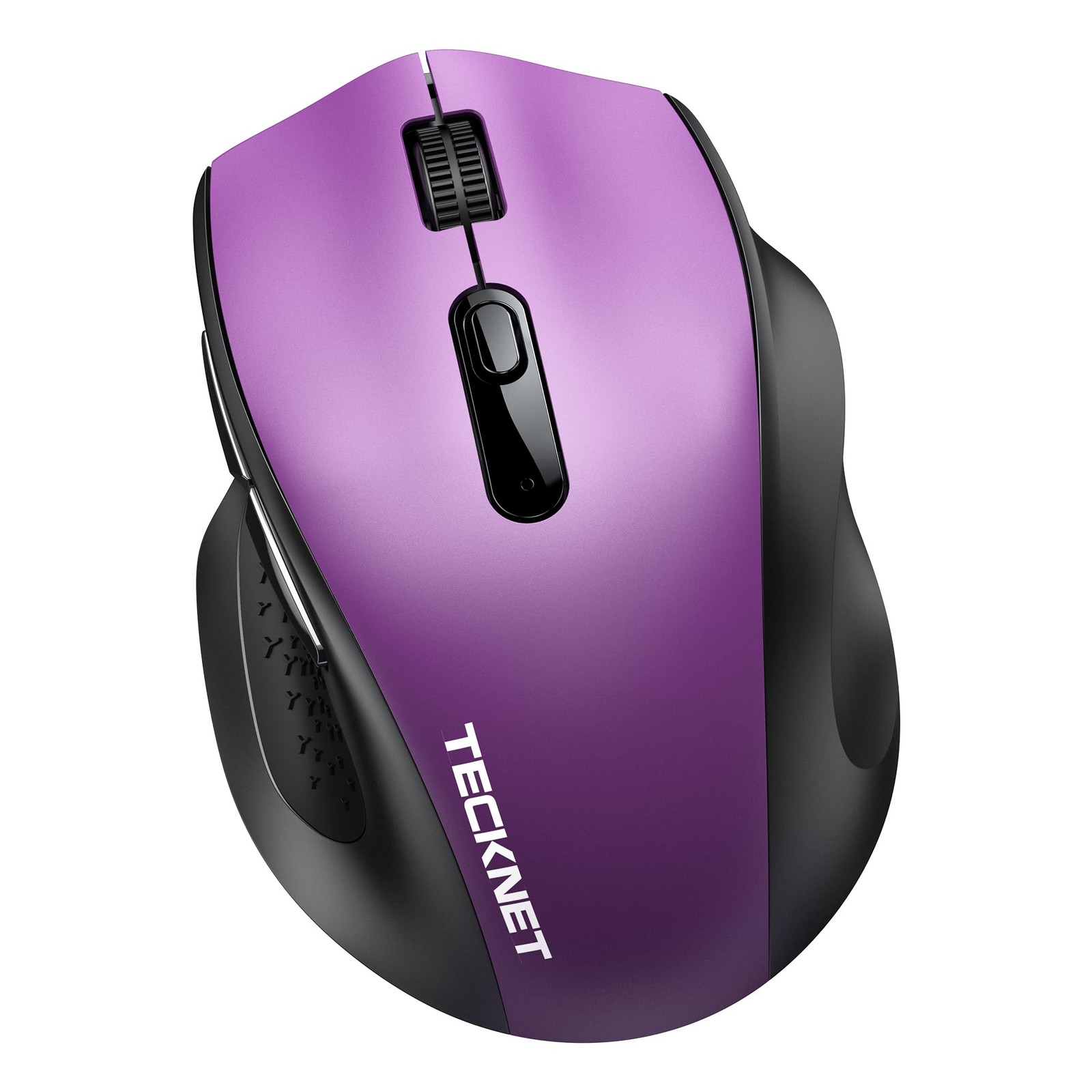 TECKNET Computer Mouse Wireless, Dual-Mode Bluetooth Wireless Mouse Purple