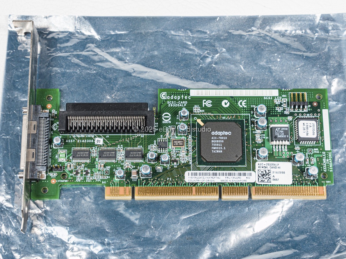 Adaptec Ultra320 64bit SCSI PCI-X Controller Card 29320ALP IBM FRU 13N2250