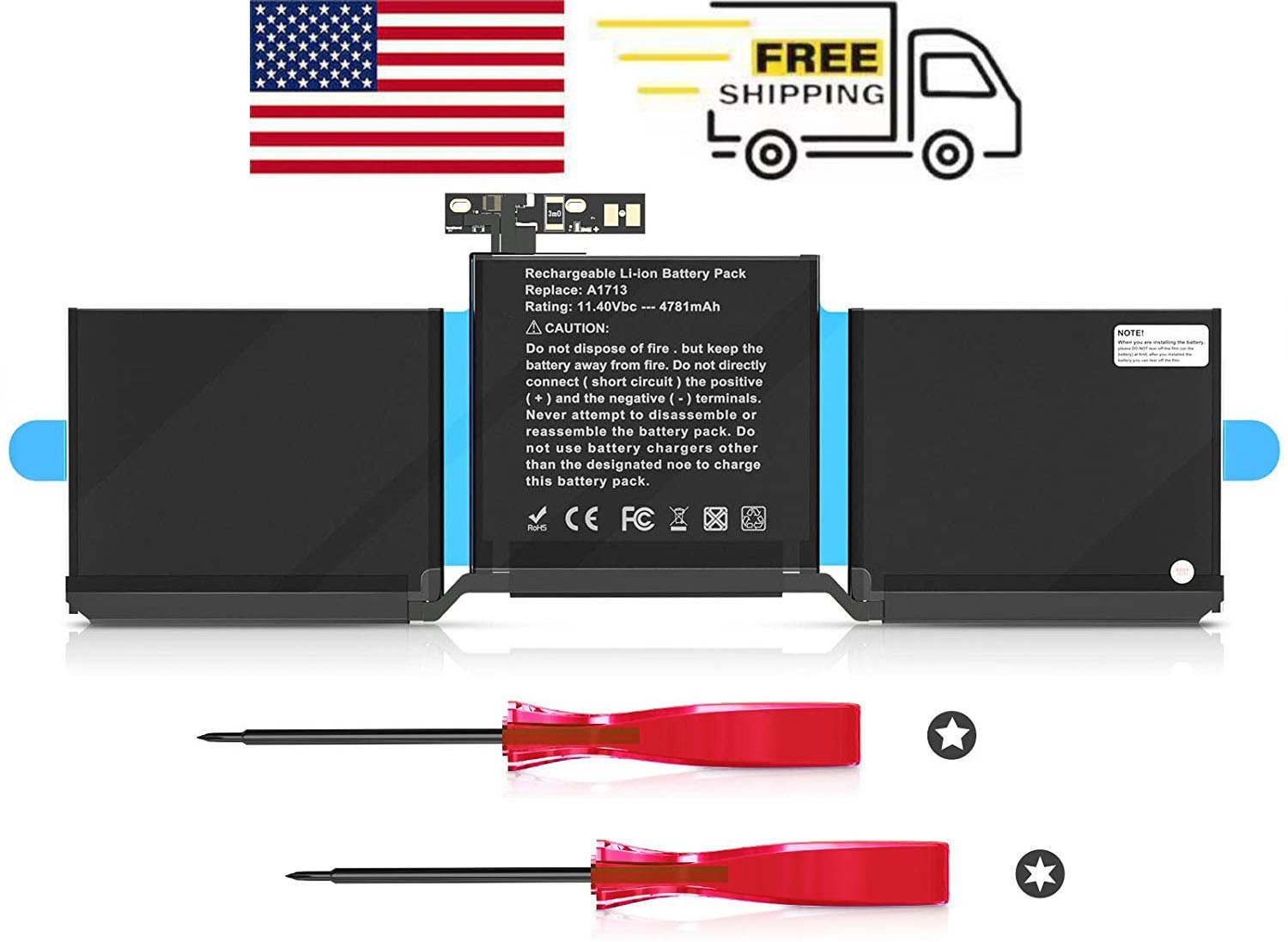Genuine OEM A1713 Battery for Apple MacBook Pro 13inch A1708 Late 2016 Mid 2017