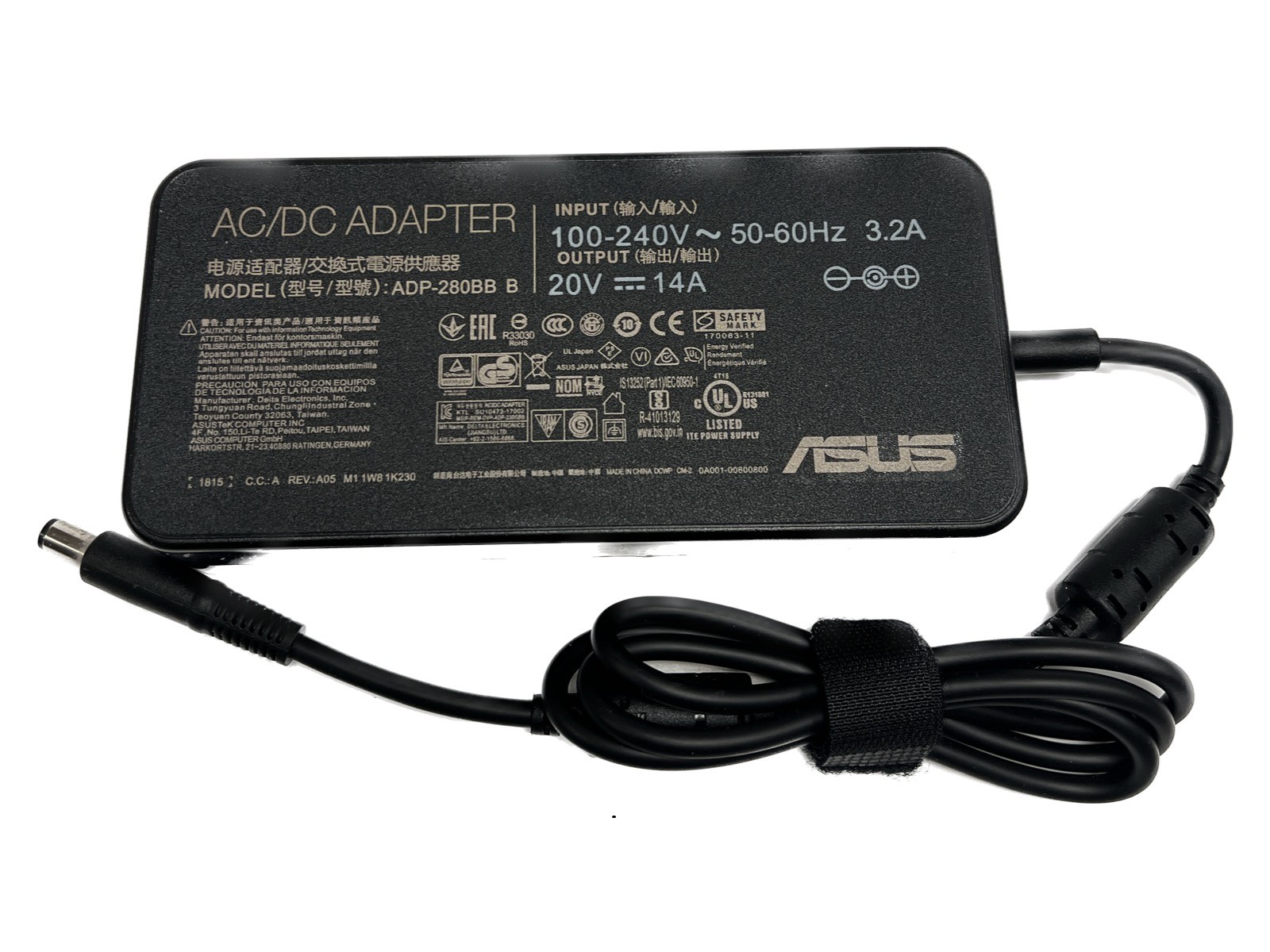 280W ASUS For MSI GE65 Raider 9SF-049US ADP-280BB B 7.4mm*5.0mm Charger Adapter