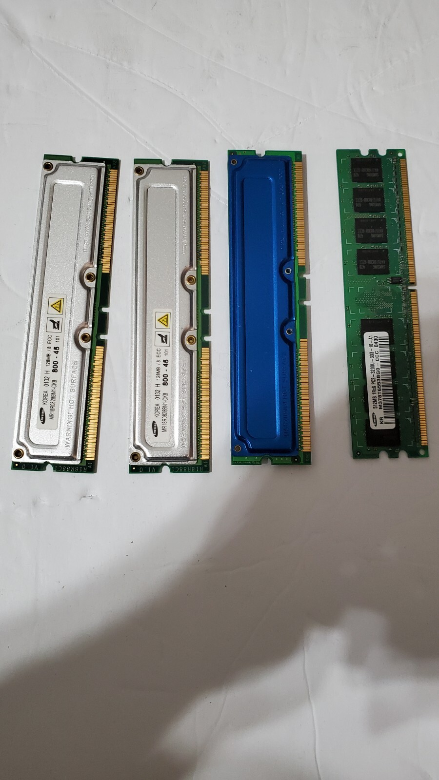 Samsung DDR ECC Memory Lot 128mb 256mb Used Lot Of 4