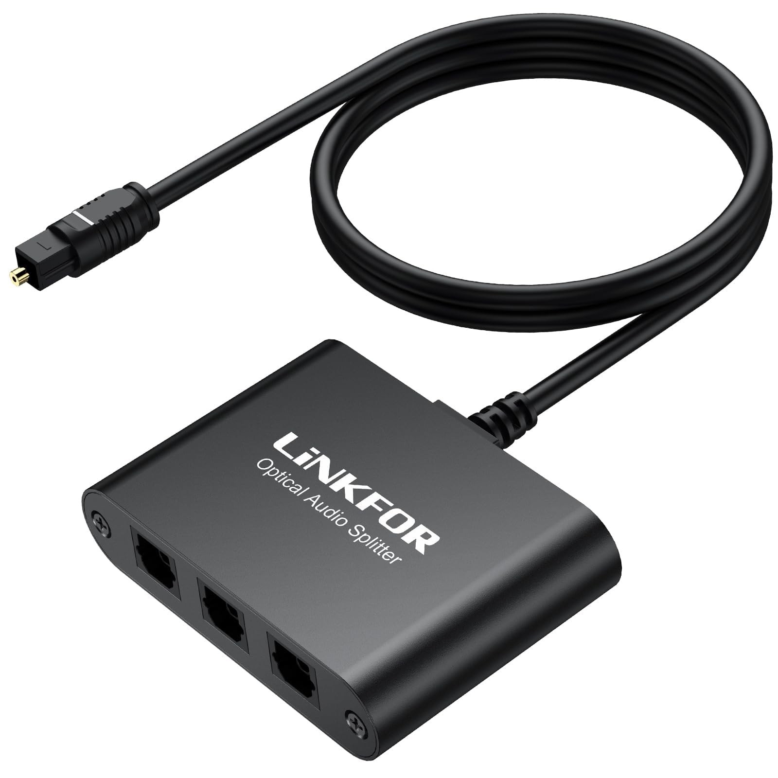 LiNKFOR Optical Cable Splitter 1x3 SPDIF Toslink with 1PCS Optical Audio Cabl...