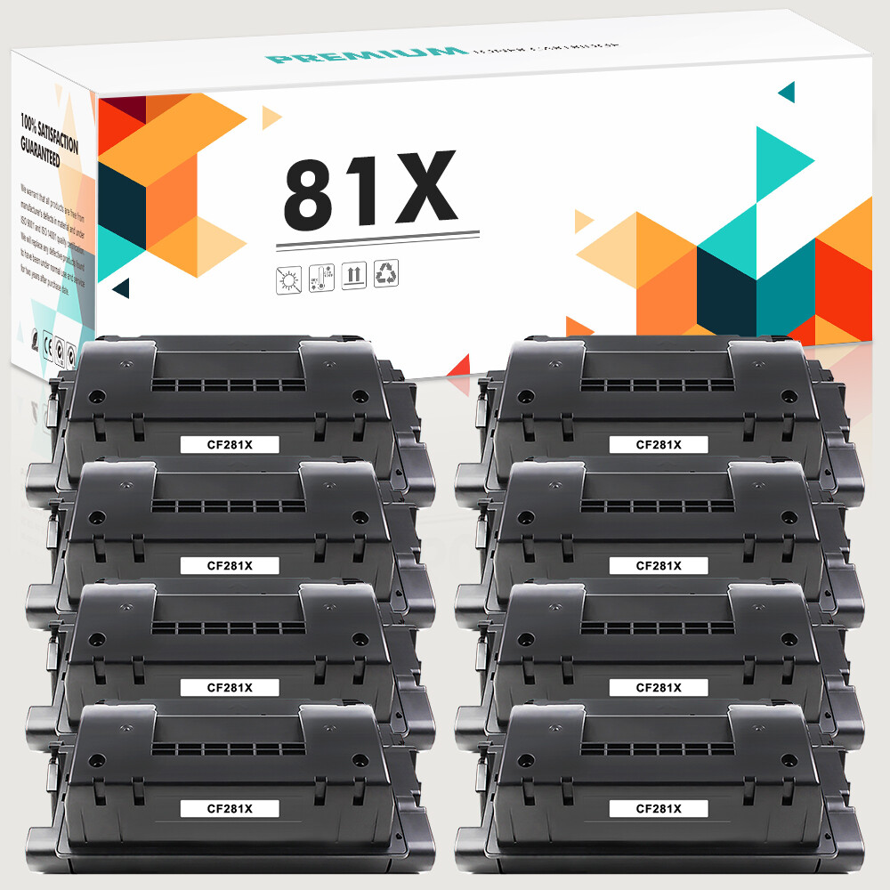 8PK CF281X 81X Toner Compatible For HP LaserJet Enterprise Flow MFP M630dn M630z