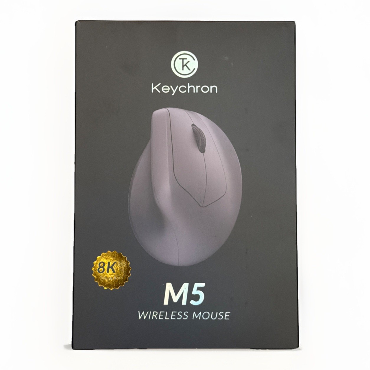 Keychron M5 8K Vertical Ergonomic Mouse, 2.4 GHz/Bluetooth + Wired - New OpenBox