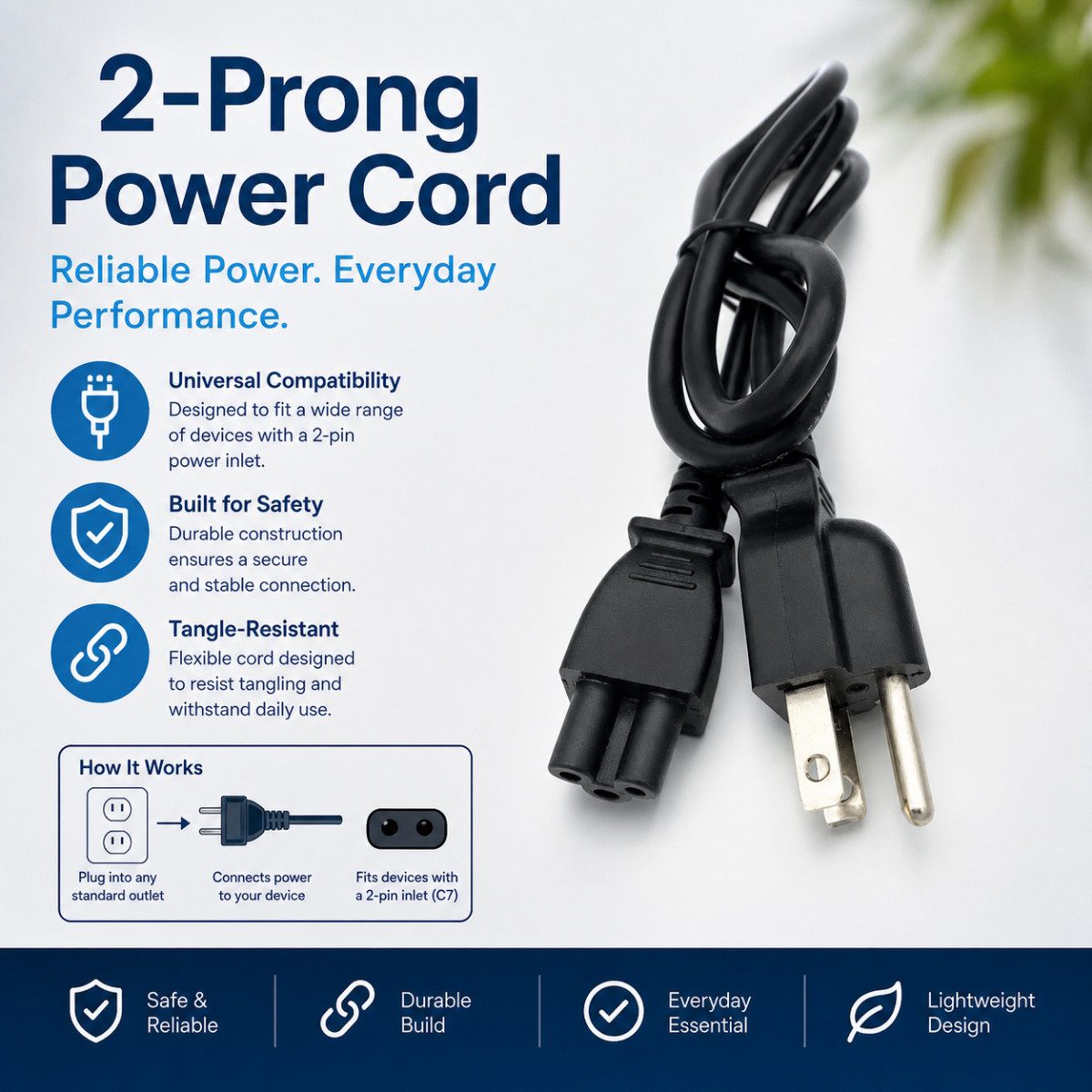 3 Foot AC Power Cord Apple G3 G4 Titanium iMac iBook Computer Cable NEW