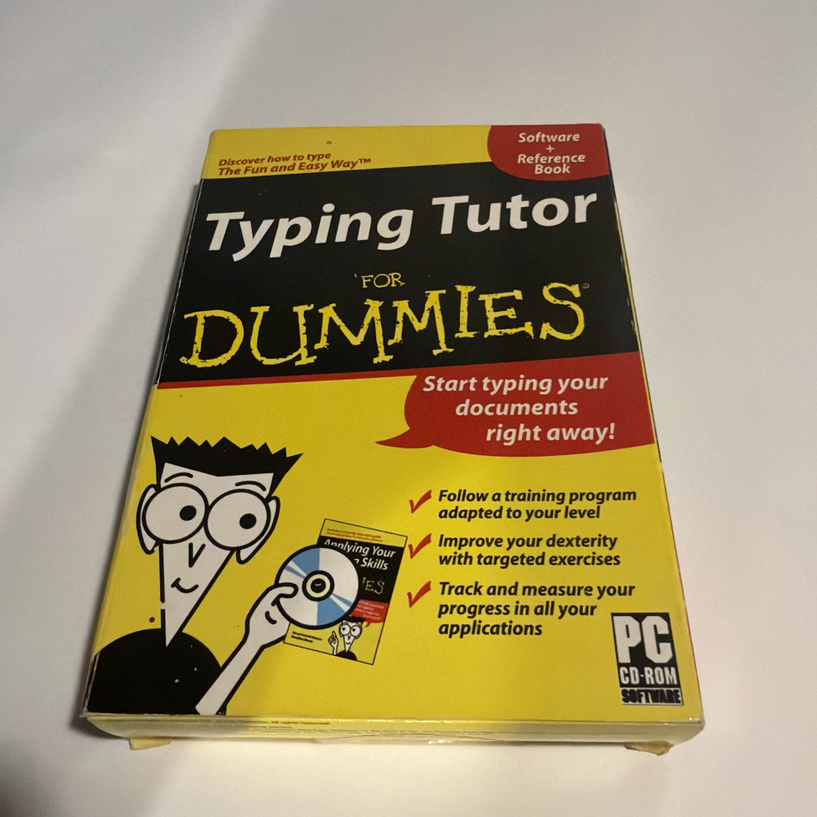 For Dummies Typing Tutor Educational PC CD-ROM + Reference Book Windows 98-XP