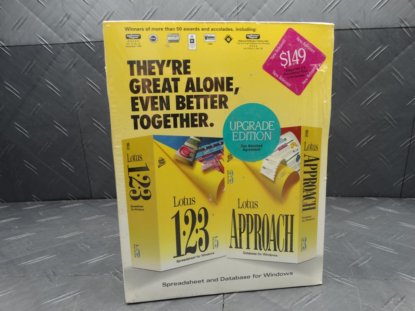 Lotus 1-2-3 + Approach Upgrade Edition for Windows 3.5" Floppy Disk New Sealed
