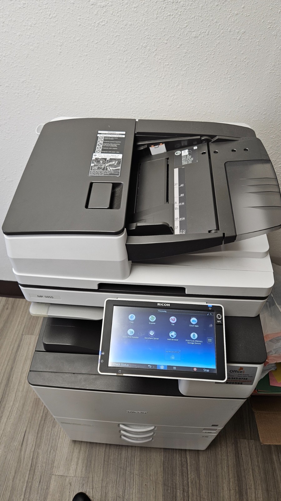 Ricoh MP5055 MFP Copier Printer Scanner Fax GRADE A FINISHER ERROR 45K Count