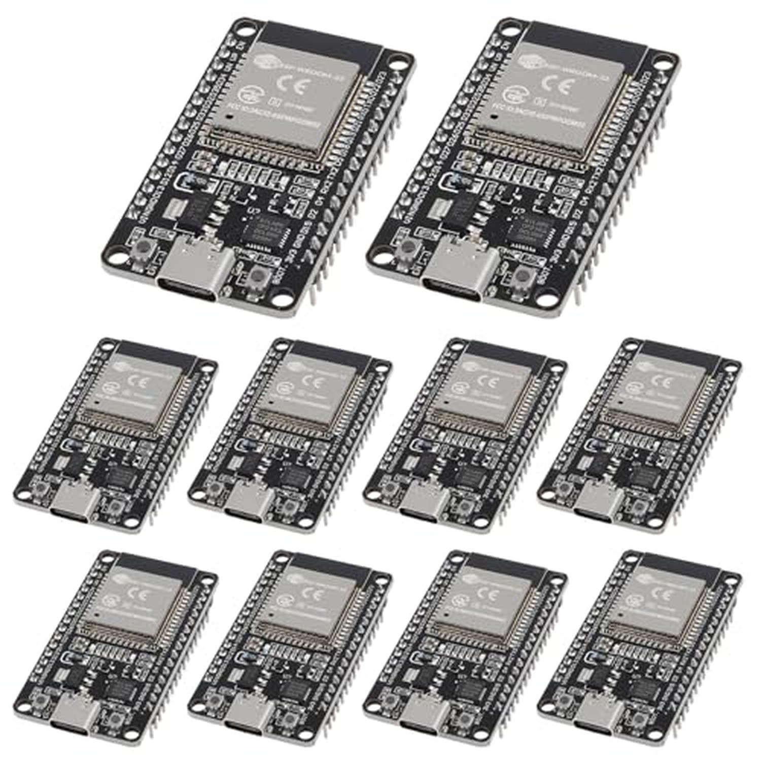 10PCS Type C ESP-WROOM-32 ESP32 ESP-32D Chip CP2102 Development Board 2.4GHz ...