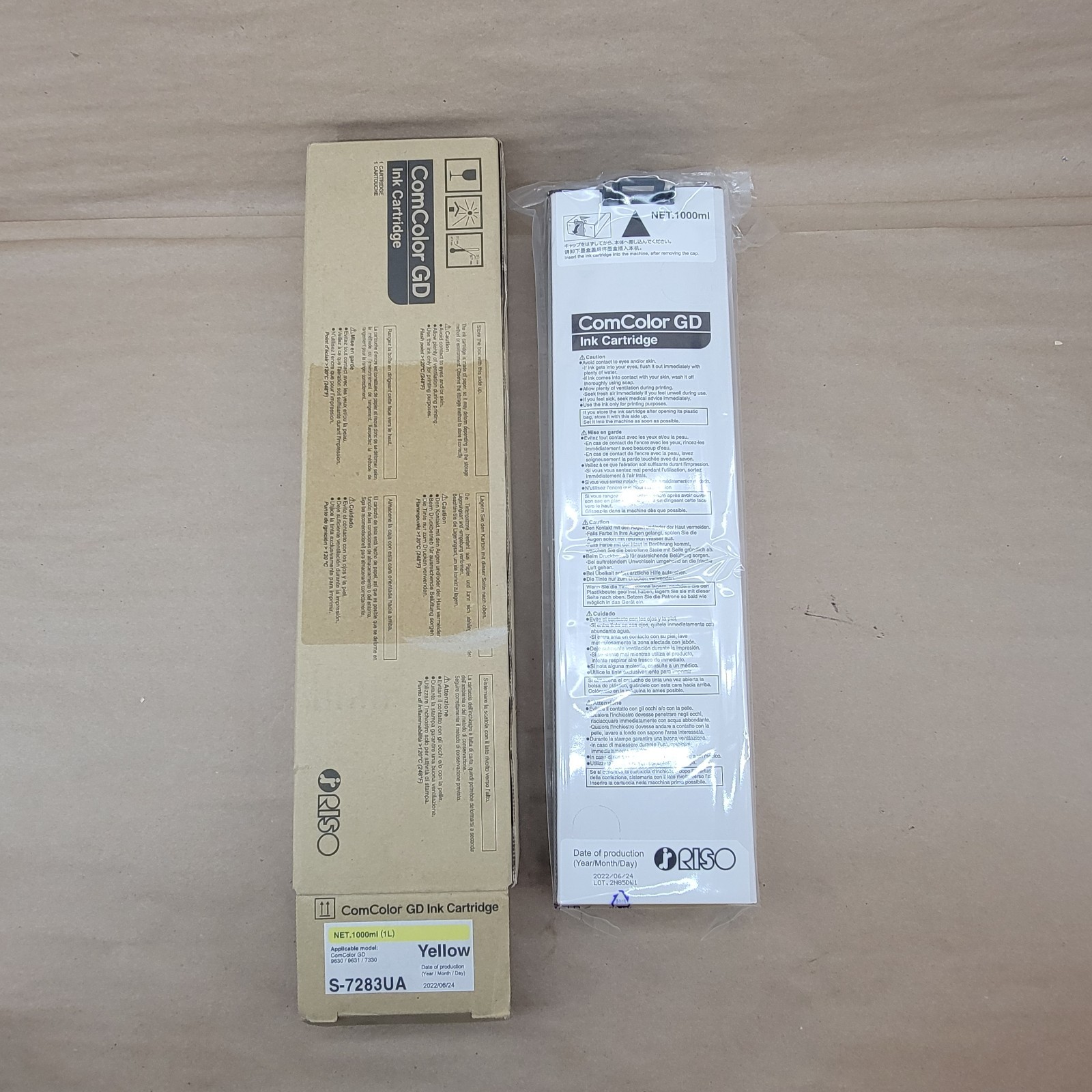 ComColor GD Ink Yellow Genuine S-7283UA for Riso Comcolor GD9630/9631/7330 
