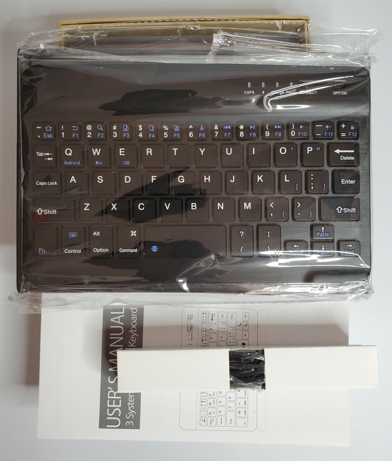 NEW 3 Systems Wireless Bluetooth Backlit Keyboard with Black Case/Stand/Cover