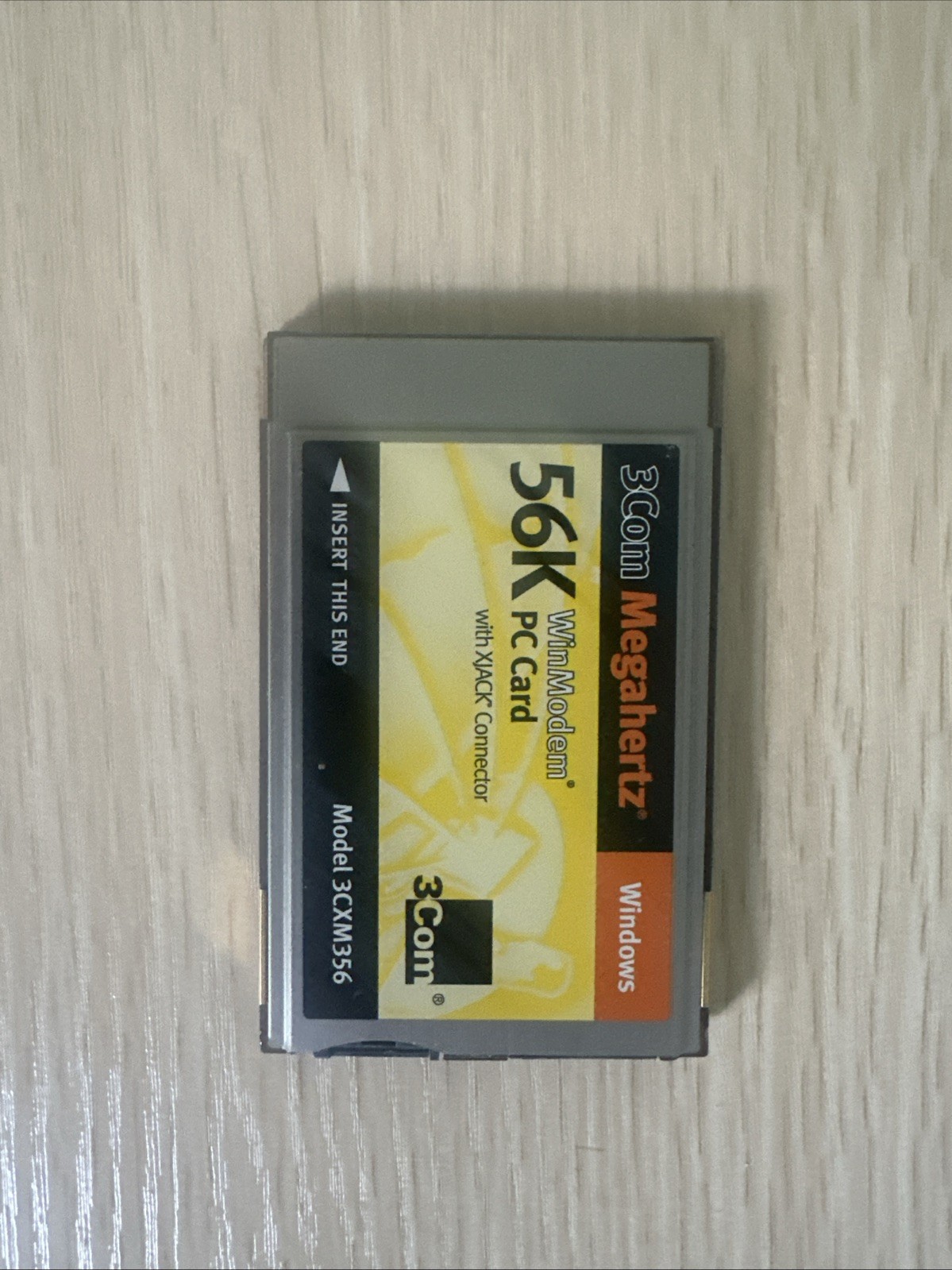Model# 3CXM356  -3COM 56k Megahertz WinModem PC Card with Xjack Connector